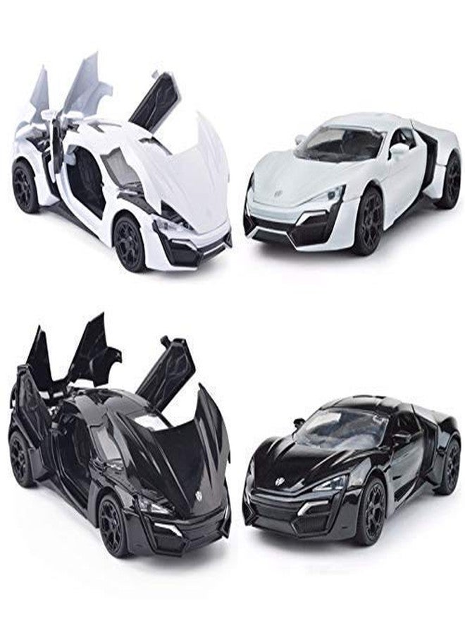 PANSHUB 1:24 Diecast Lykan Hypersport Toy Car Scale Model,Pull Back Vehicles Alloy Simulation Supercar with Lights and Sound Also for Car Dashboard,Kids,Adult (Color as per Available) - Image 1